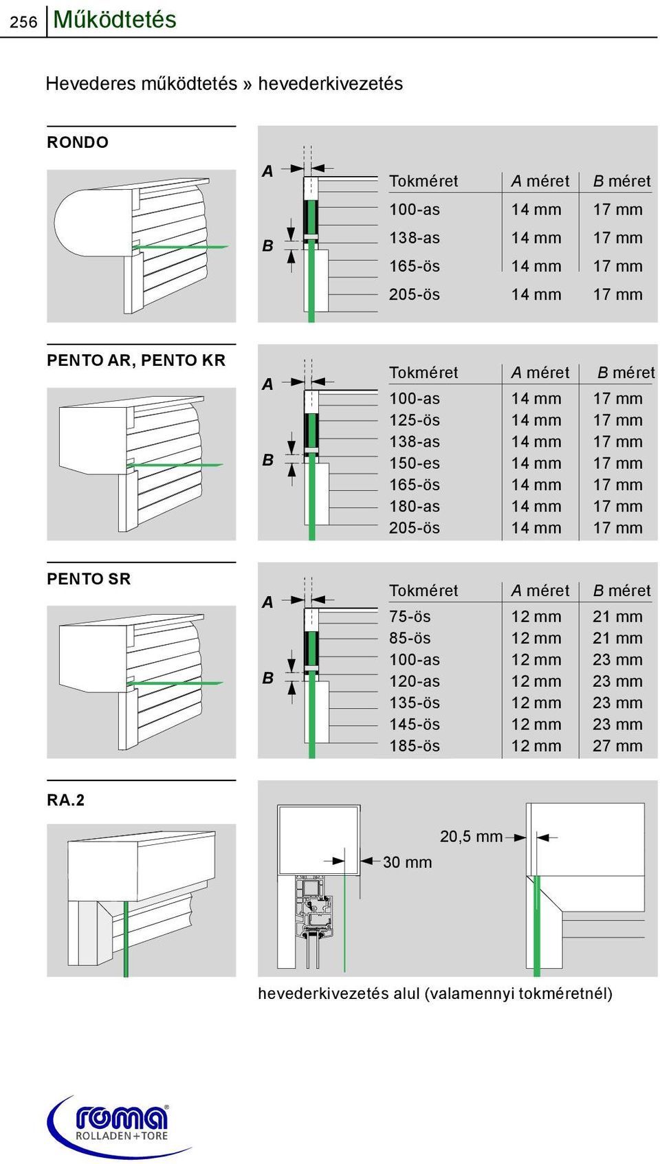 mm 17 mm 17 mm 17 mm PENTO SR A B Tokméret 75-ös 85-ös 100-as 120-as 135-ös 145-ös 185-ös A méret 12 mm 12 mm 12 mm 12 mm 12