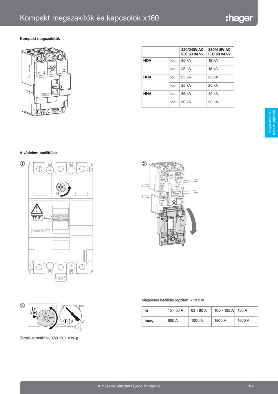 Megszakító és terheléskapcsoló. Öntöttházas kompakt készülékek, szakaszoló-  és terheléskapcsolók, átkapcsolók 1600A-ig - PDF Ingyenes letöltés
