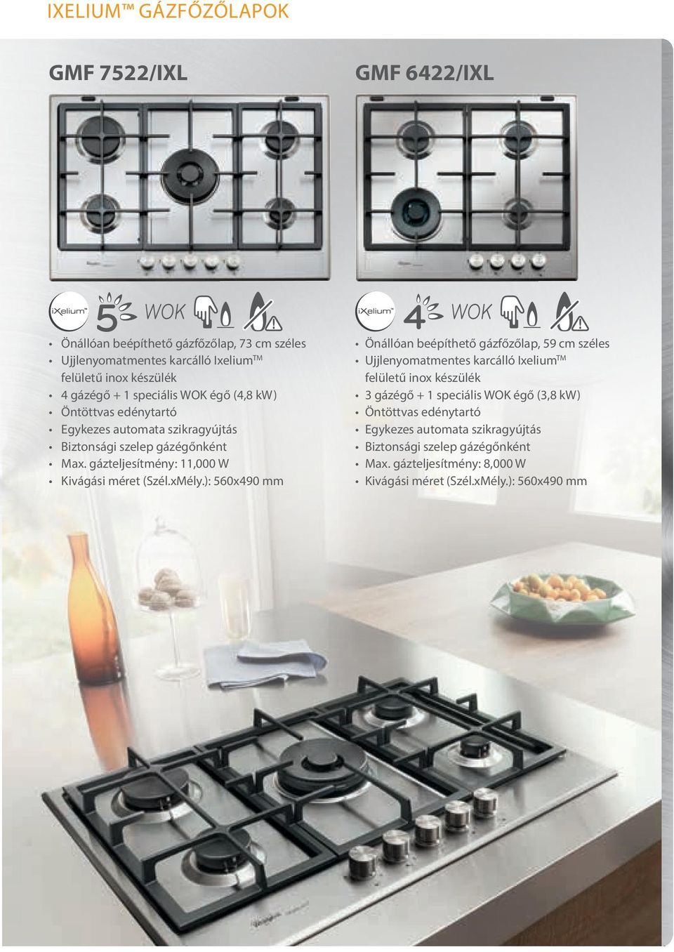 speciális WOK égő (4,8 kw) Max.