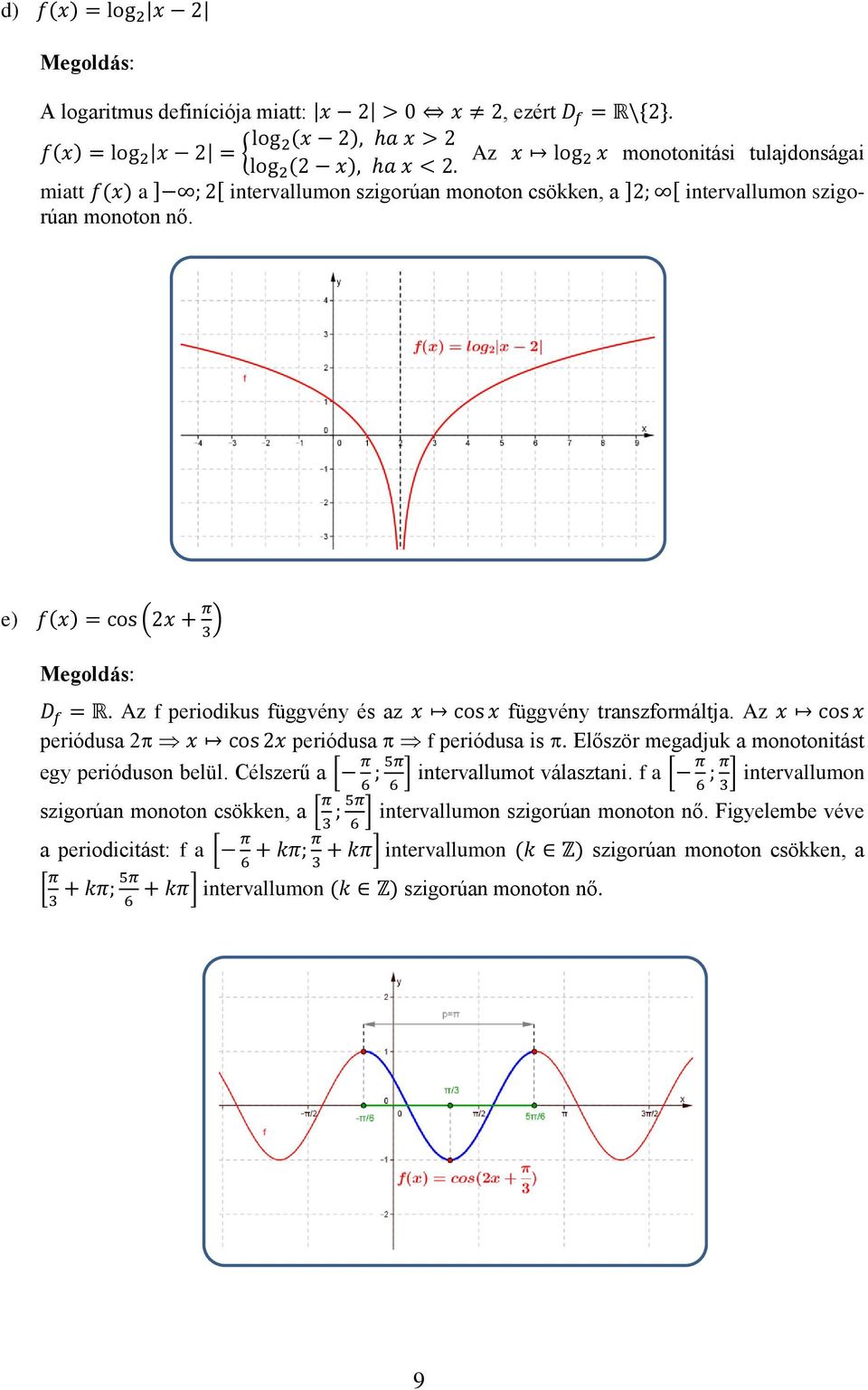 Az f periodikus függvény és az függvény transzformáltja. Az periódusa 2 periódusa f periódusa is.