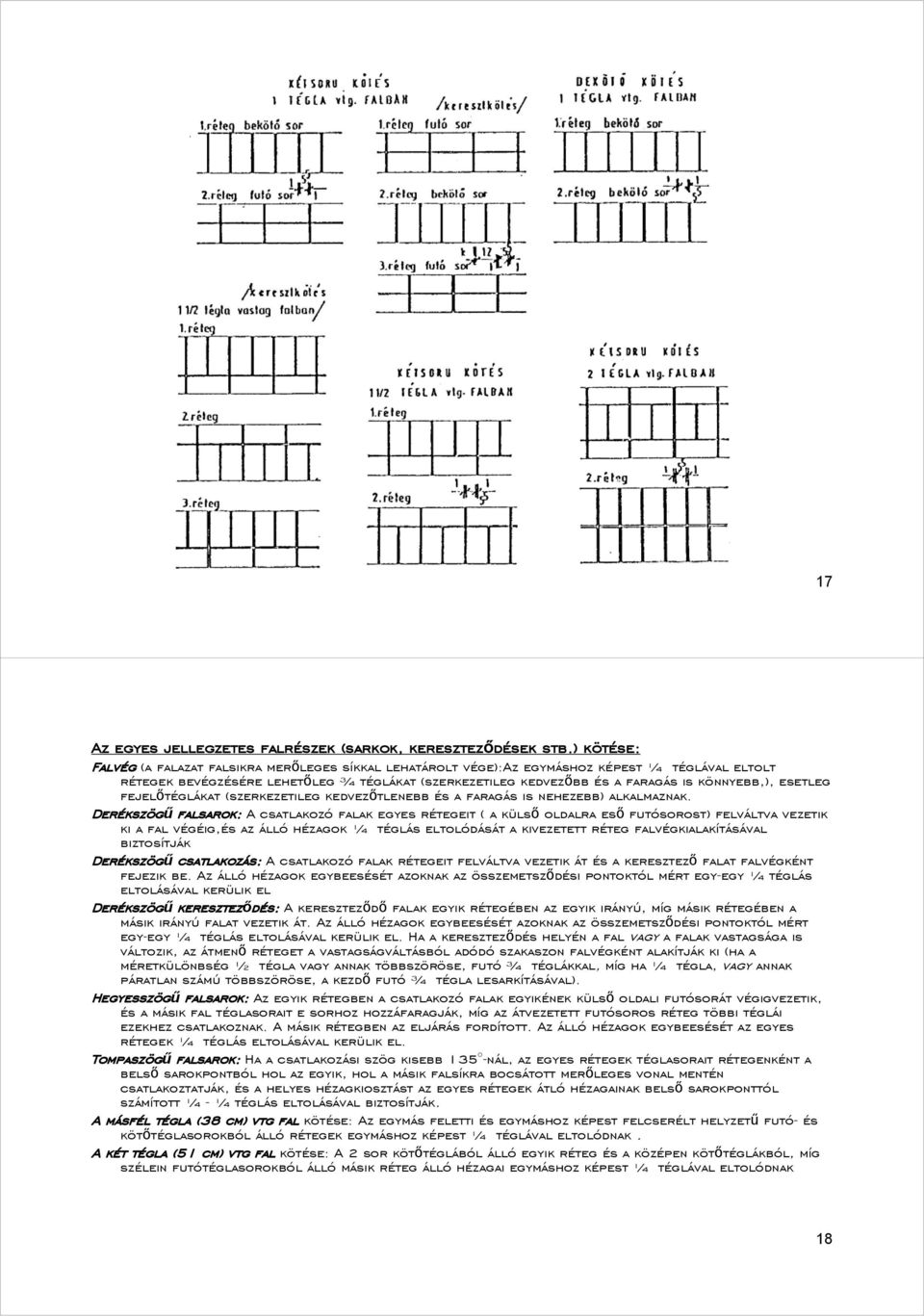 könnyebb,), esetleg fejelőtéglákat (szerkezetileg kedvezőtlenebb és a faragás is nehezebb) alkalmaznak.