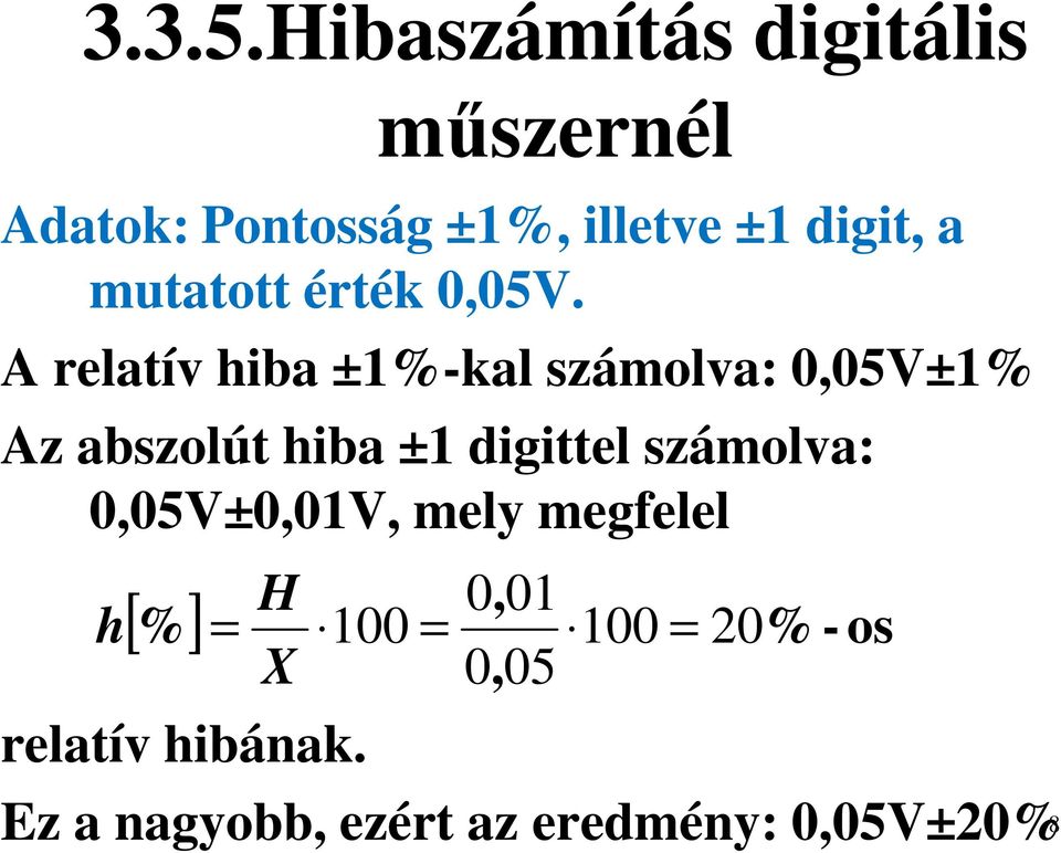 mutatott érték 0,05V.