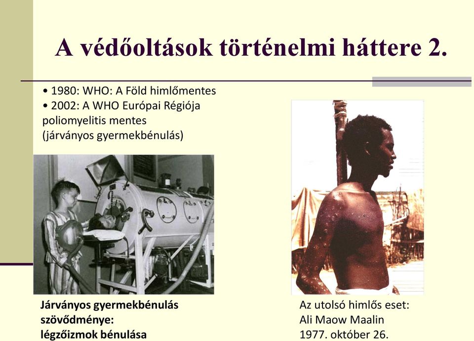 poliomyelitis mentes (járványos gyermekbénulás) Járványos