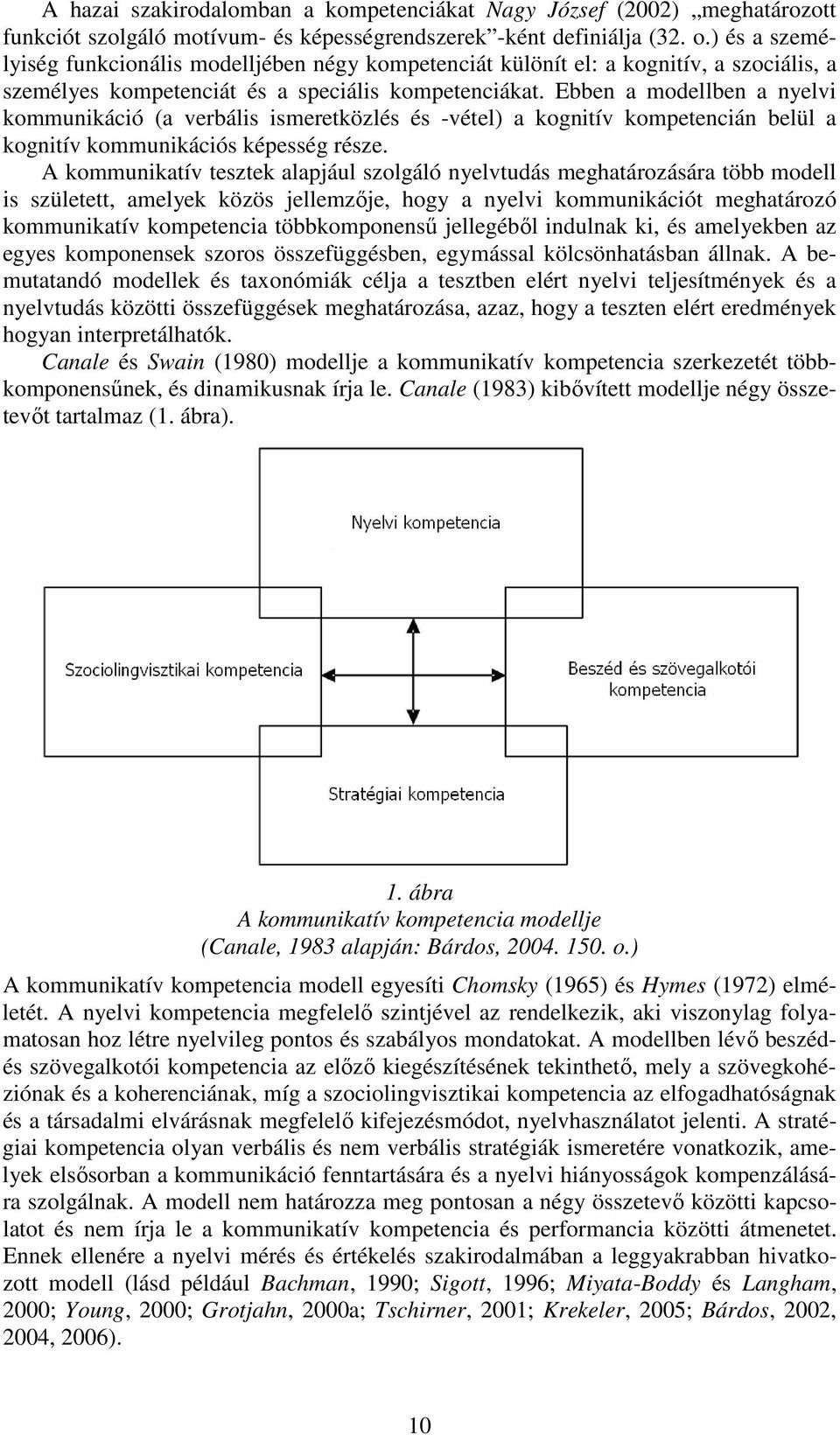 Ebben a modellben a nyelvi kommunikáció (a verbális ismeretközlés és -vétel) a kognitív kompetencián belül a kognitív kommunikációs képesség része.