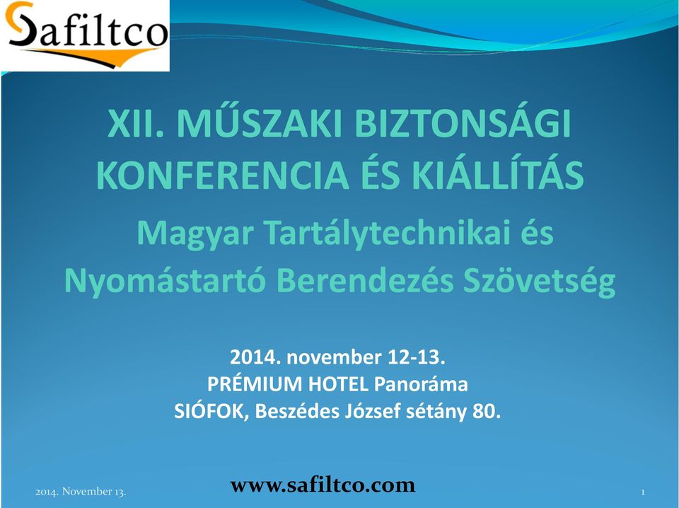 Szövetség 2014. november 12-13.