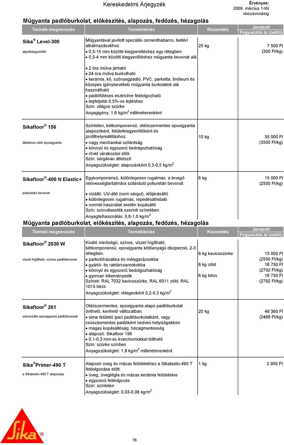 kő, szőnyegpadló, PVC, parketta, linóleum és közepes igénybevételű műgyanta burkolatok alá használható padlófűtéses esztrichre feldolgozható legfeljebb 0,5%-os lejtéshez Szín: világos szürke