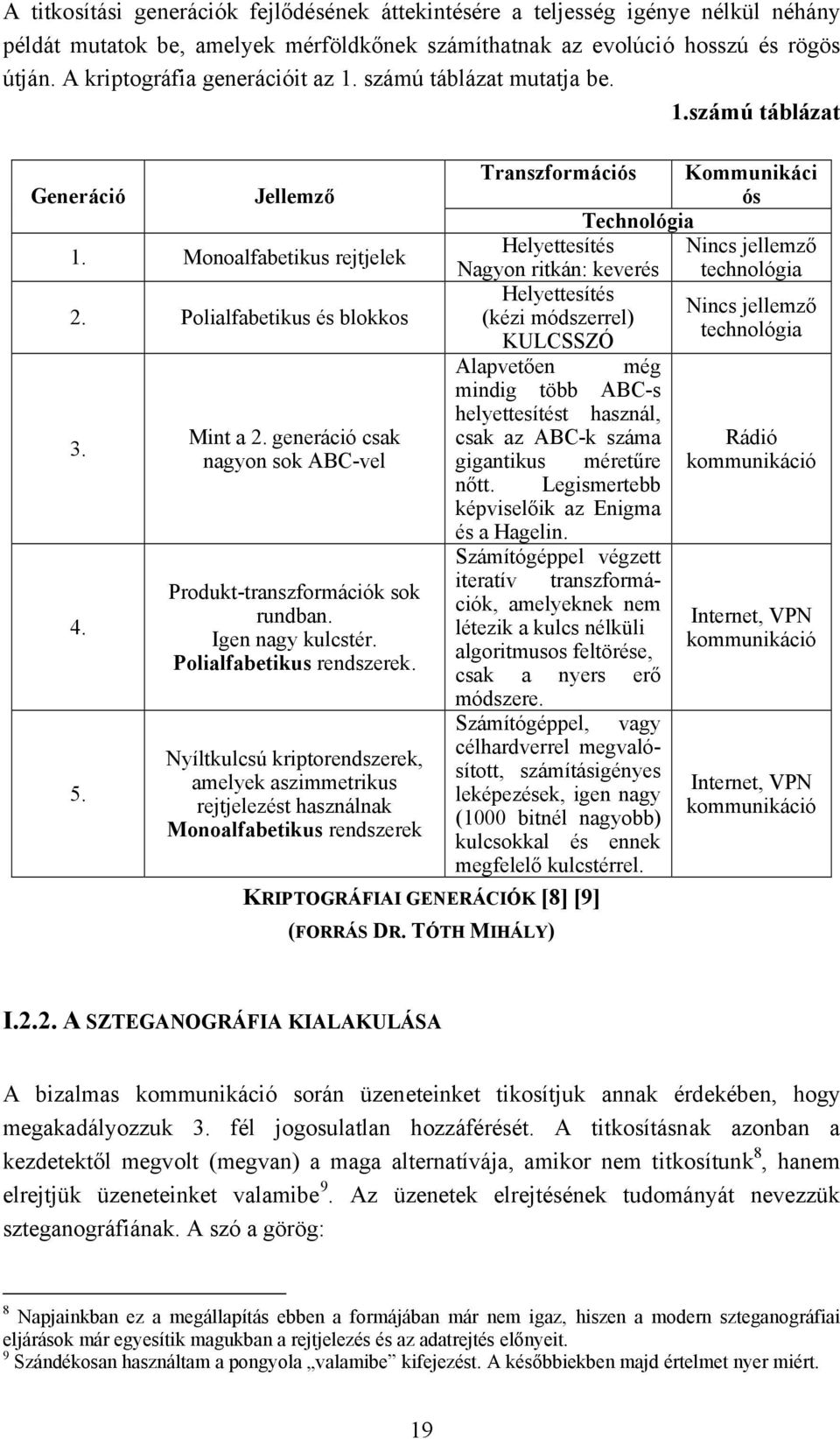 generáció csak nagyon sok ABC-vel Produkt-transzformációk sok rundban. Igen nagy kulcstér. Polialfabetikus rendszerek.