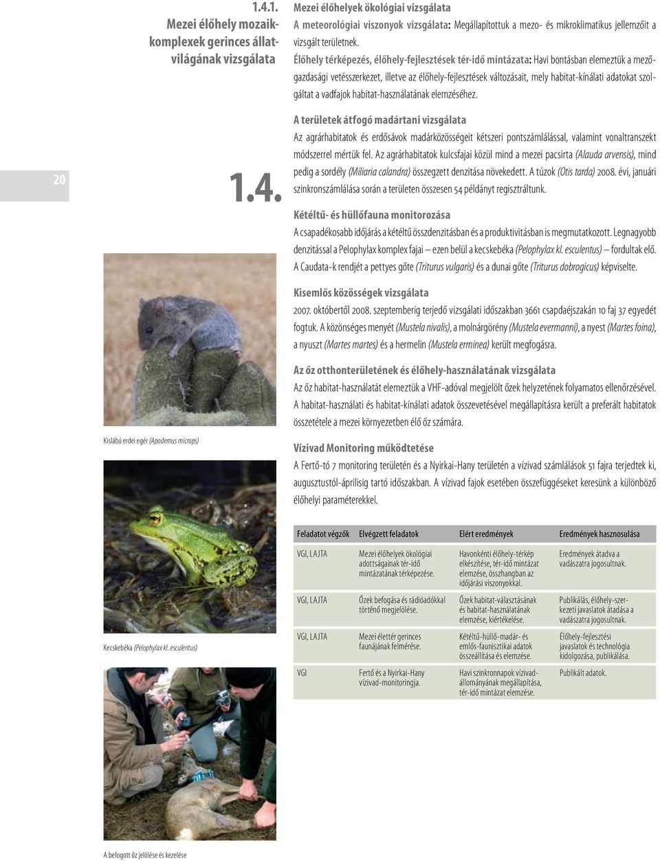 szolgáltat a vadfajok habitat-használatának elemzéséhez.