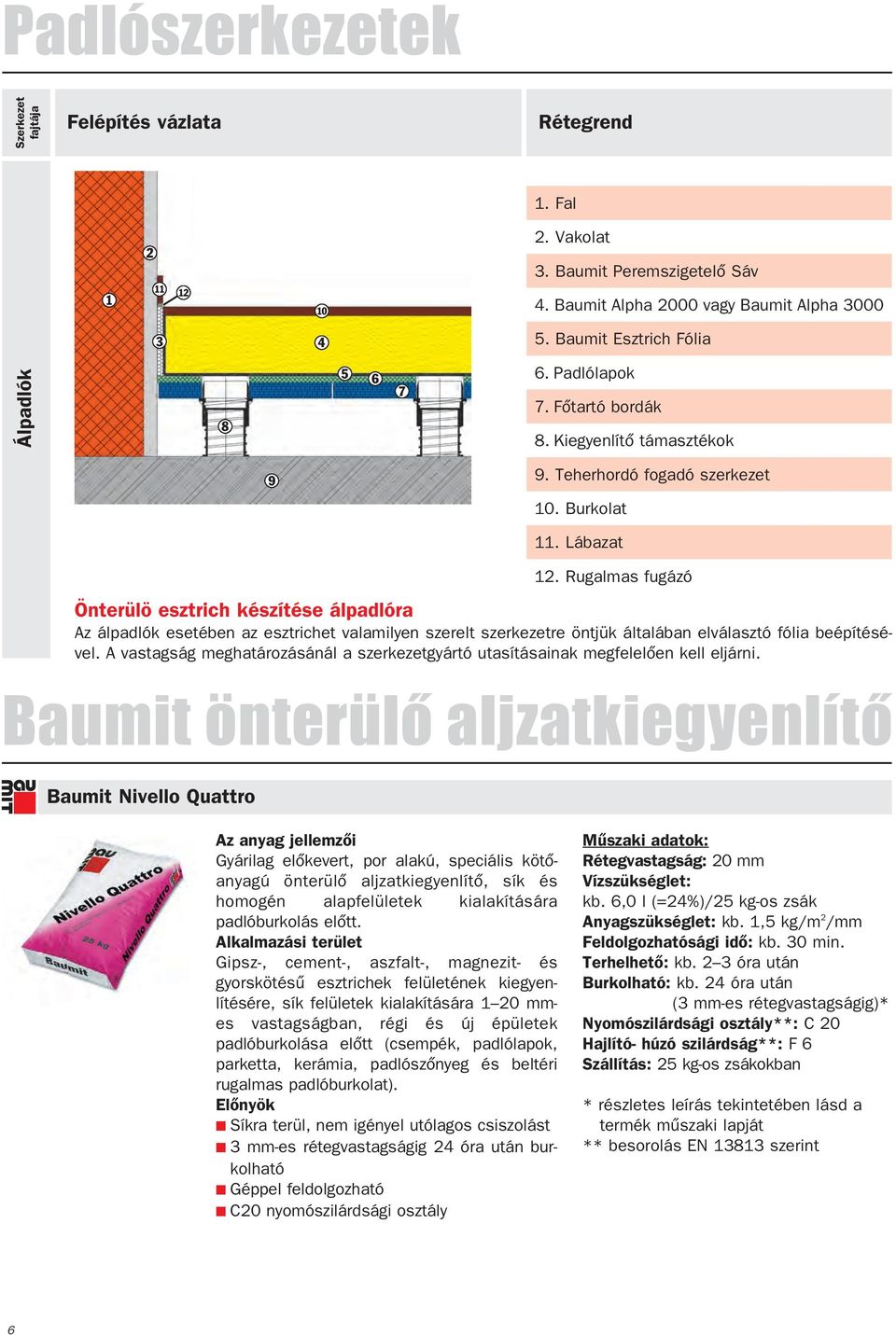 Rugalmas fugázó Önterülö esztrich készítése álpadlóra Az álpadlók esetében az esztrichet valamilyen szerelt szerkezetre öntjük általában elválasztó fólia beépítésével.