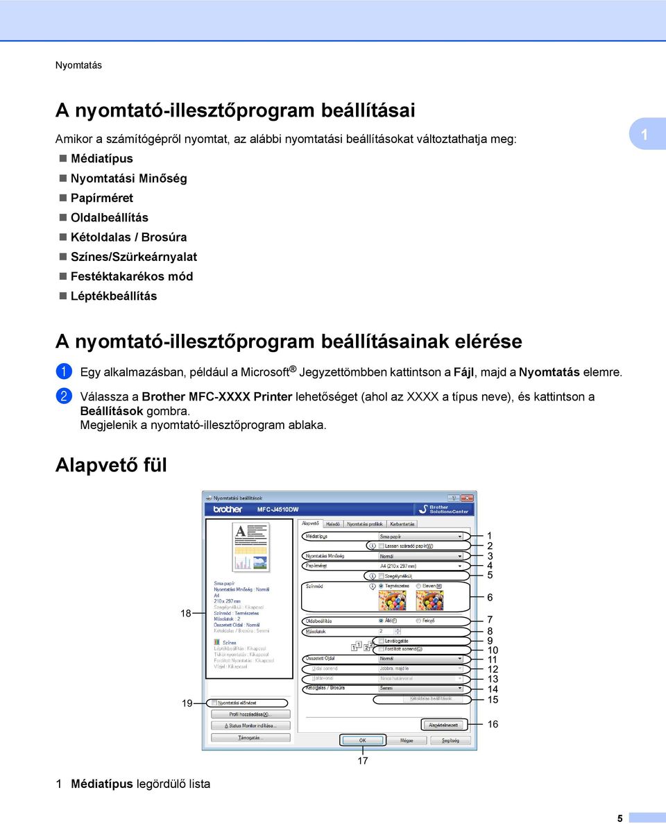 alkalmazásban, például a Microsoft Jegyzettömbben kattintson a Fájl, majd a Nyomtatás elemre.