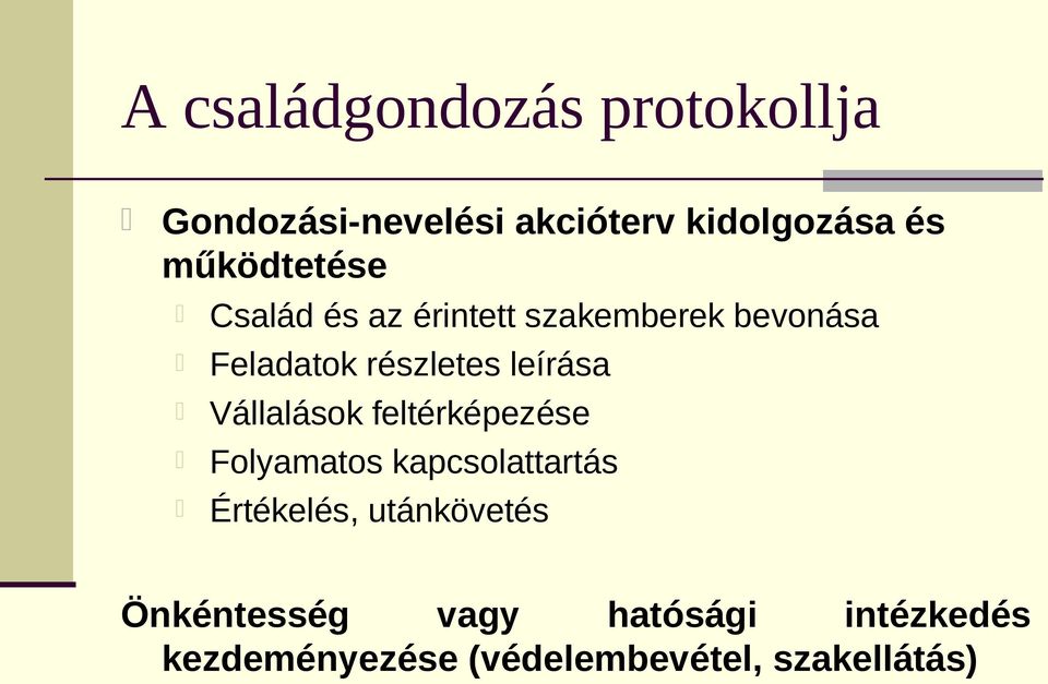 leírása Vállalások feltérképezése Folyamatos kapcsolattartás Értékelés,