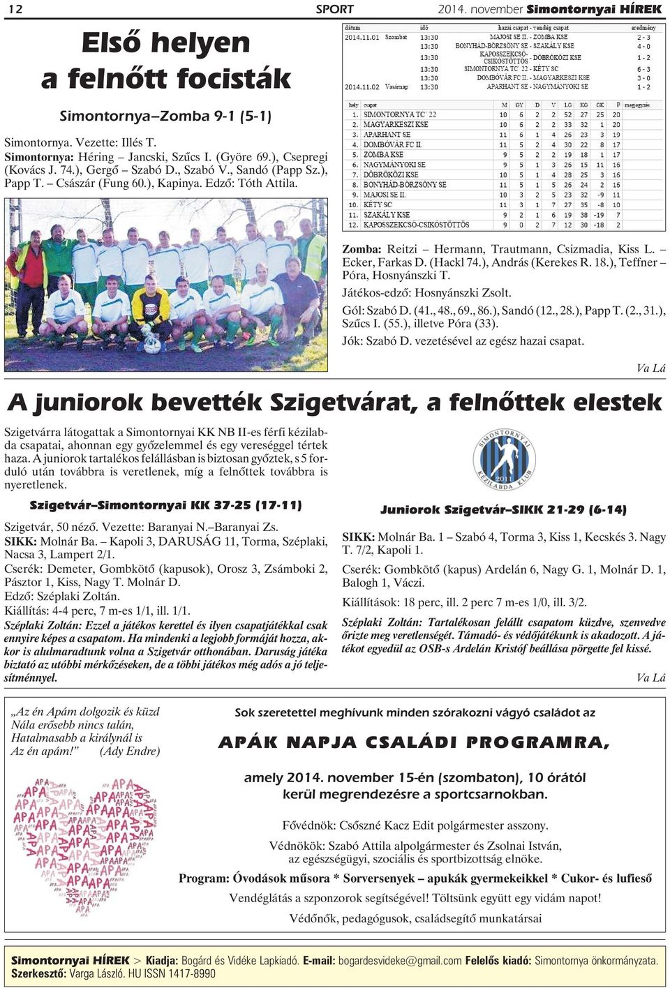 A juniorok bevették Szigetvárat, a felnõttek elestek Szigetvárra látogattak a Simontornyai KK NB II-es férfi kézilabda csapatai, ahonnan egy gyõzelemmel és egy vereséggel tértek haza.