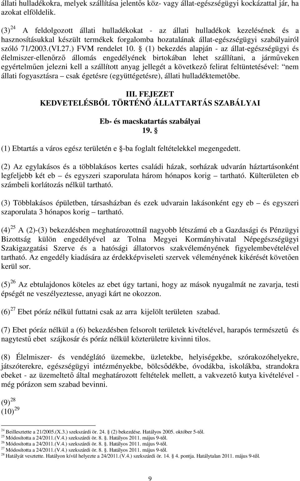 ) FVM rendelet 10.