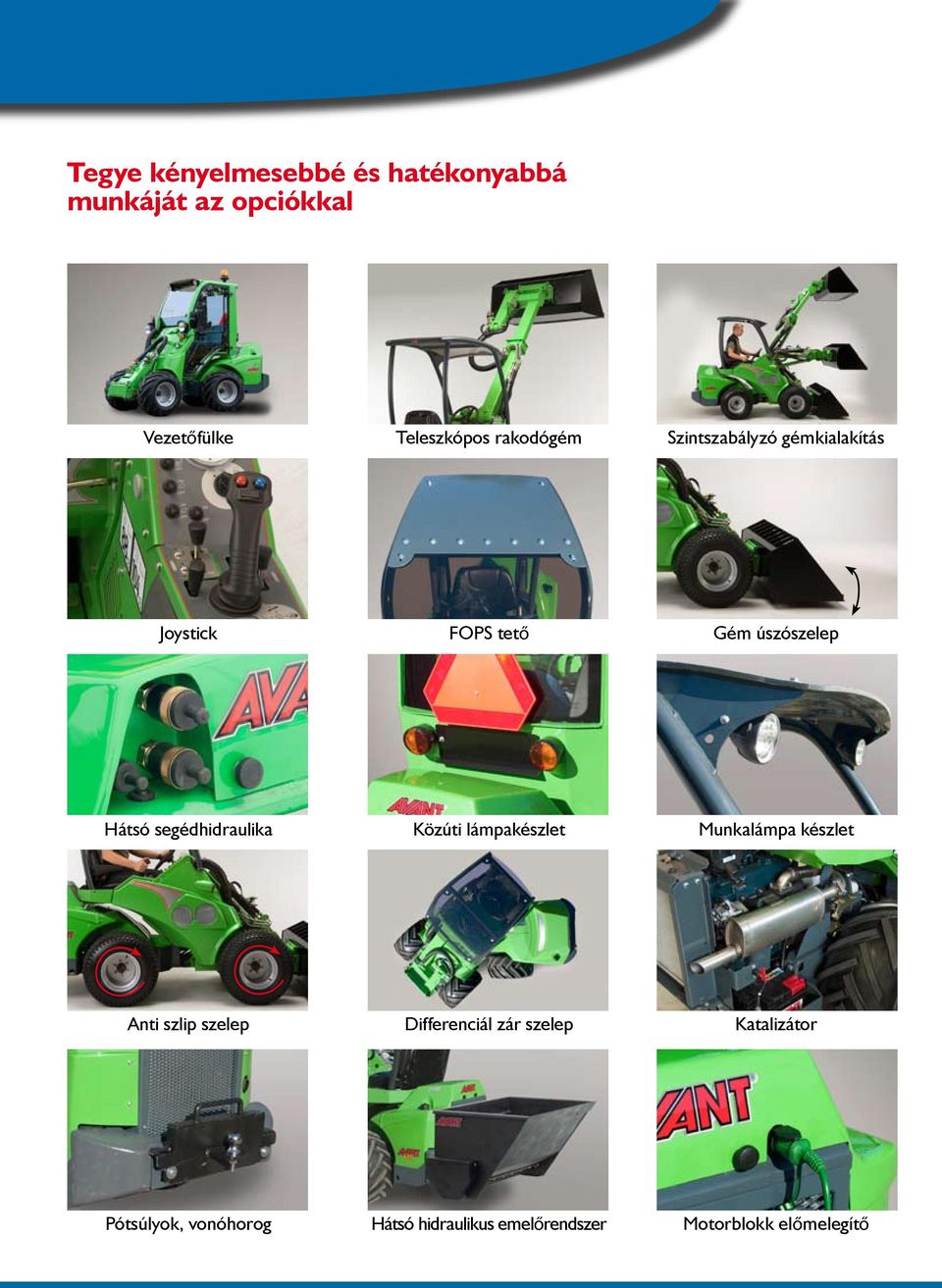 segédhidraulika Közúti lámpakészlet Munkalámpa készlet Anti szlip szelep Differenciál