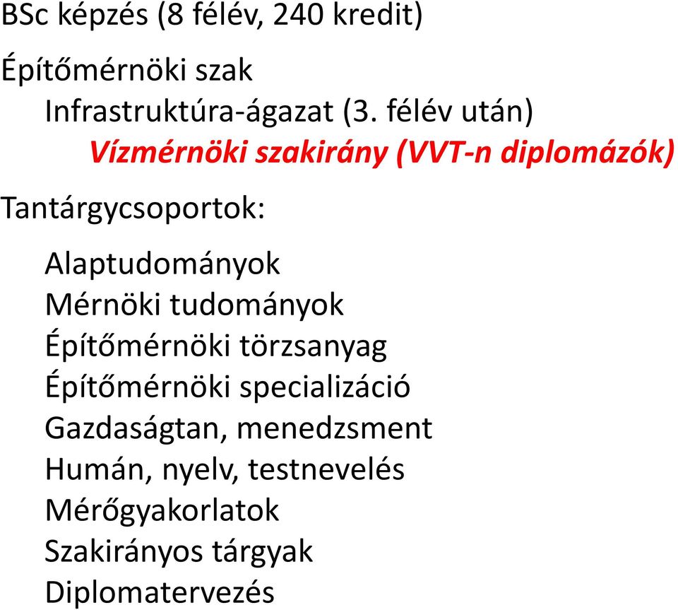 Alaptudományok Mérnöki tudományok Építőmérnöki törzsanyag Építőmérnöki
