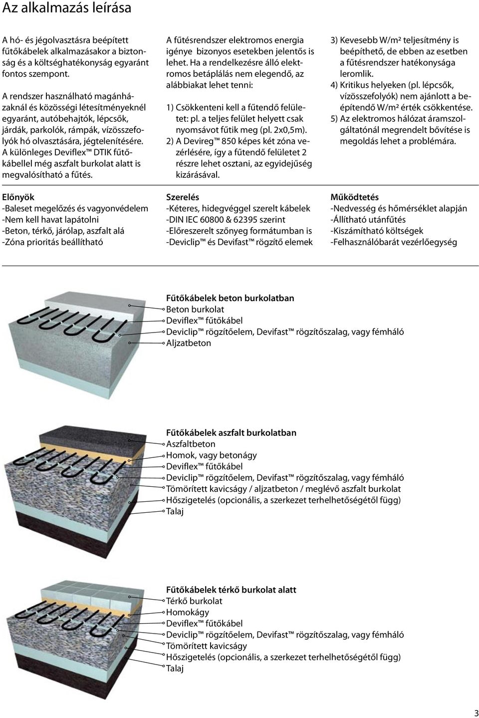 A különleges Deviflex DTIK fűtőkábellel még aszfalt burkolat alatt is megvalósítható a fűtés.