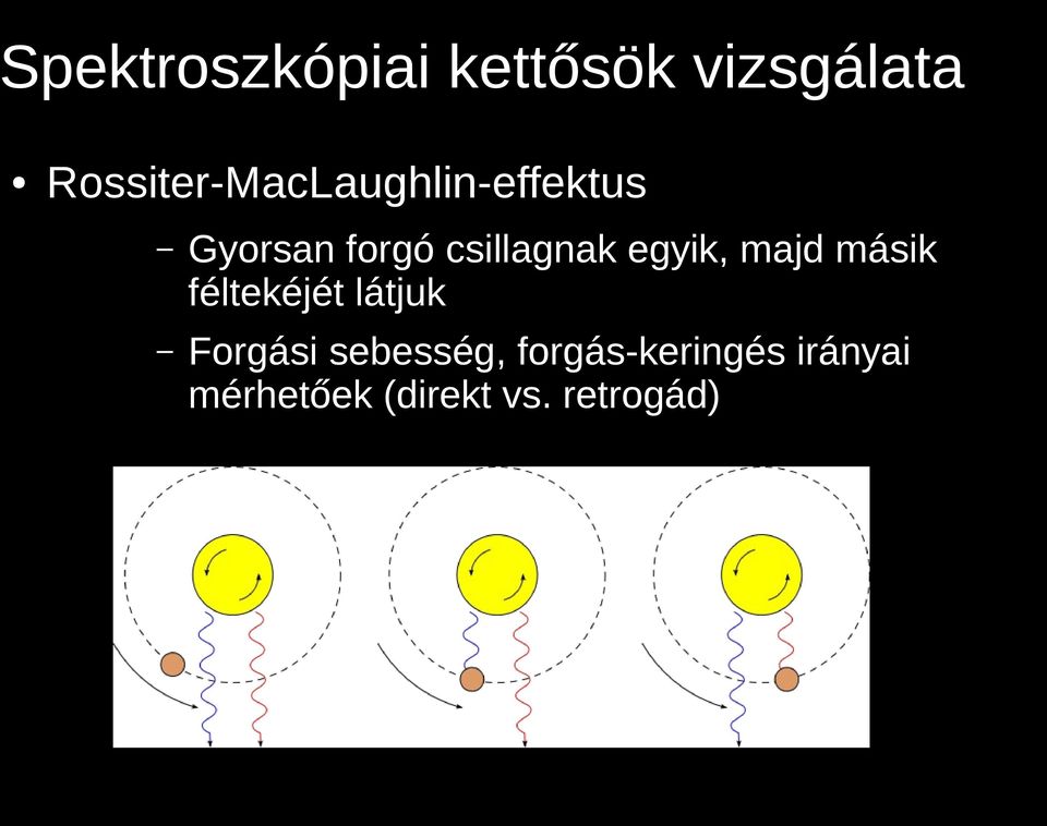 csillagnak egyik, majd másik féltekéjét látjuk