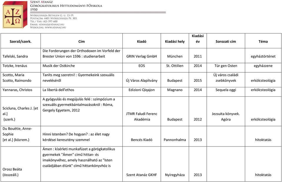 EOS St. Ottilien 2014 Tür gen Osten egyházzene Scotto, Maria Scotto, Raimondo Taníts meg szeretni!