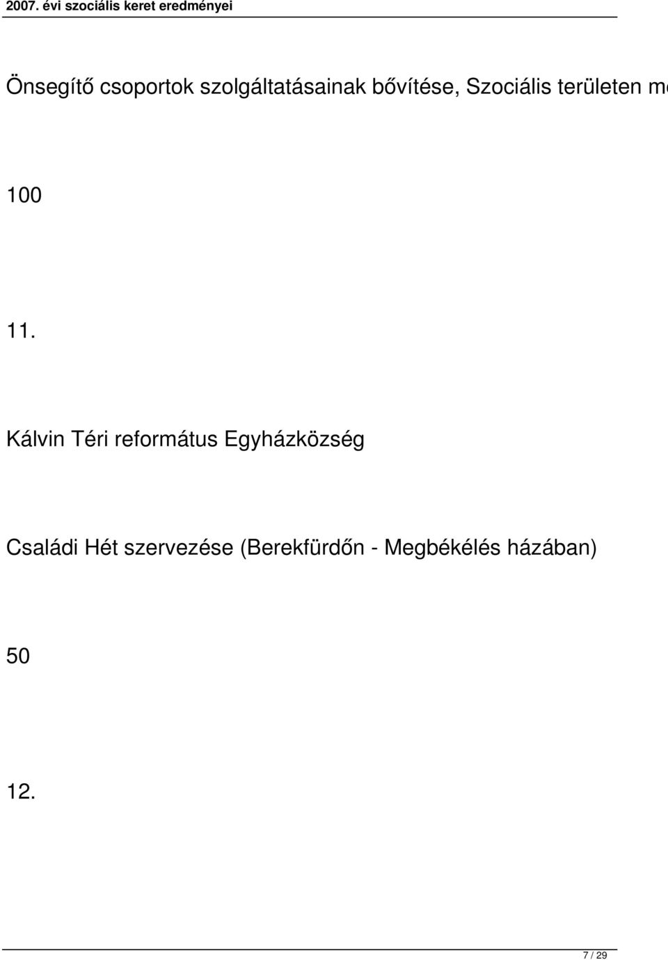 Kálvin Téri református Egyházközség Családi