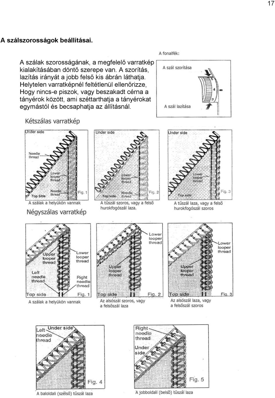 A szorítás, lazítás irányát a jobb felső kis ábrán láthatja.