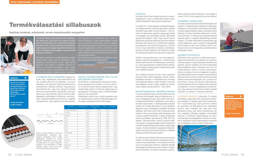 Lindab Coverline Lindab Topline Jól ismert mindannyiunk számára, akik az építőiparban dolgozunk, hogy olykor nem egyszerű tisztán látni és különbséget tenni a különböző építőipari termékek között,