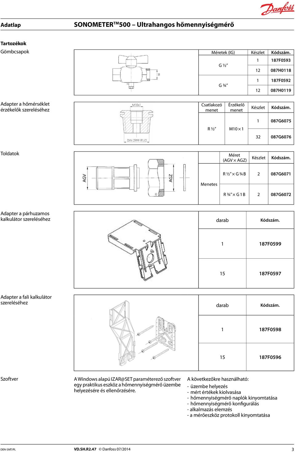 1 187F0599 15 187F0597 Adapter a fali kalkulátor szereléséhez darab Kódszám.