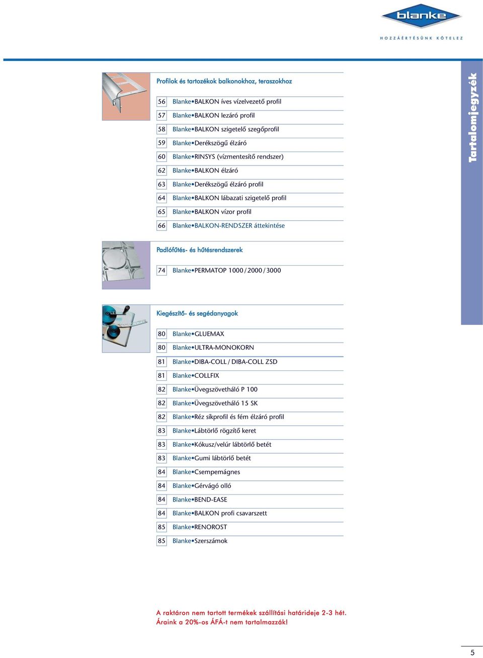 Élvédôk, kiegészítôk és profilok - PDF Free Download