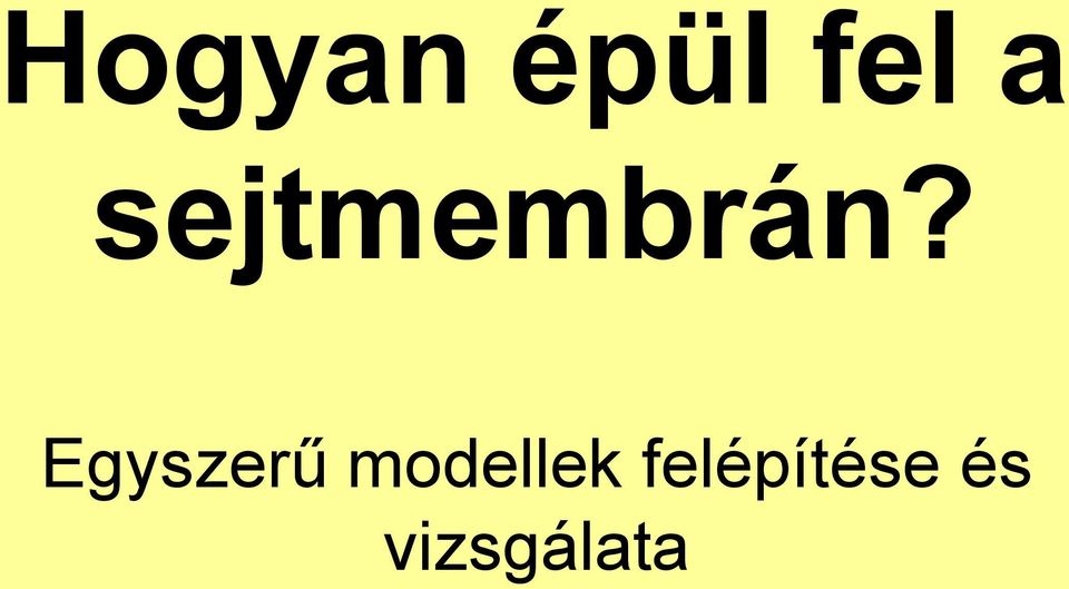 Egyszerű modellek