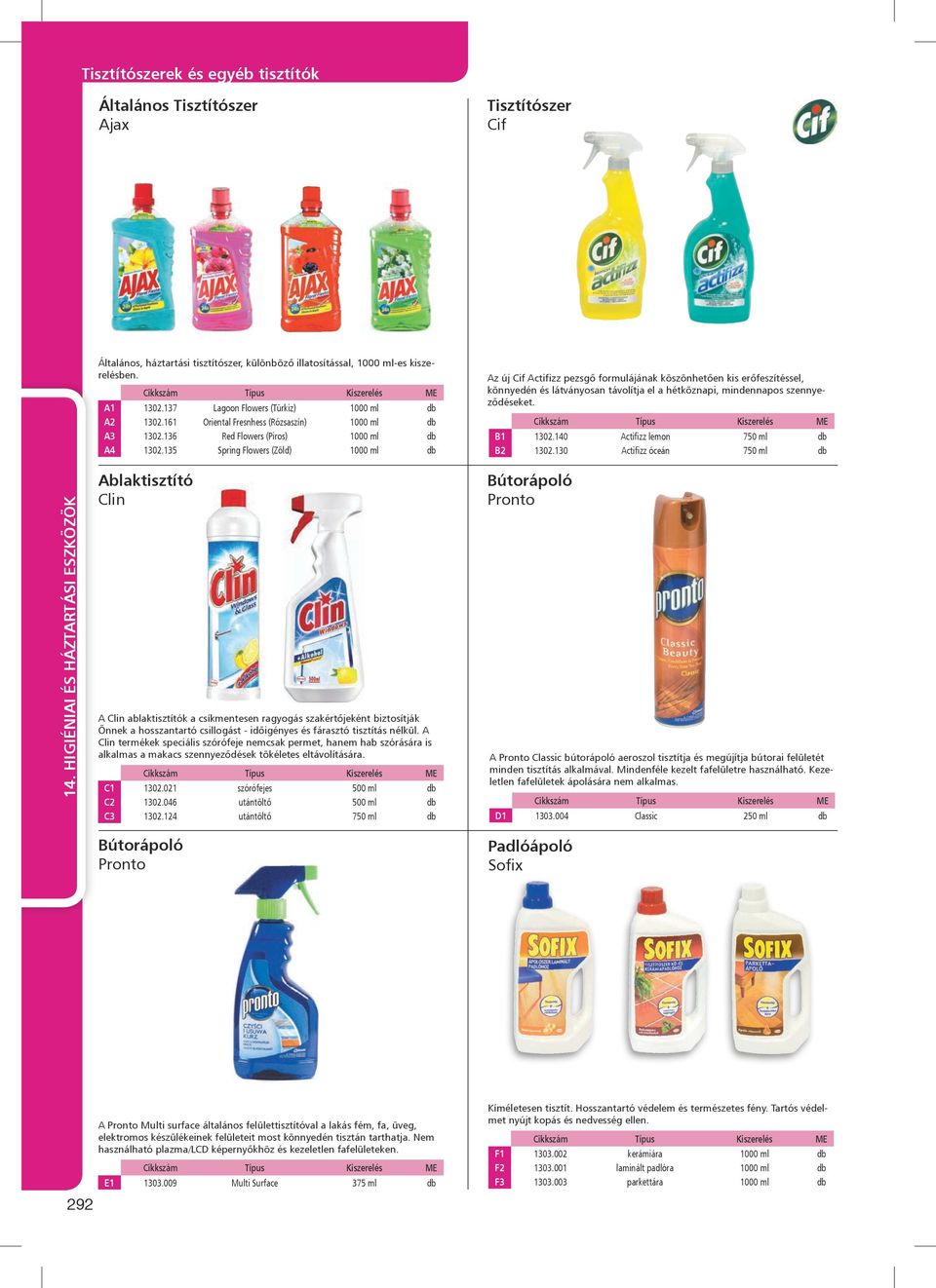 15 Spring Flowers (Zöld) 1000 ml Az új Cif Actifizz pezsgő formulájának köszönhetően kis erőfeszítéssel, könnyedén és látványosan távolítja el a hétköznapi, mindennapos szennyeződéseket. B1 102.