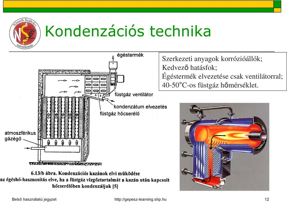 hatásfok; Égéstermék elvezetése csak