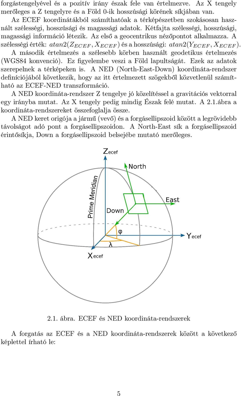 Az első a geocentrikus nézőpontot alkalmazza. A szélességi érték: atan2(z ECEF,X ECEF ) és a hosszúsági: atan2(y ECEF,X ECEF ).