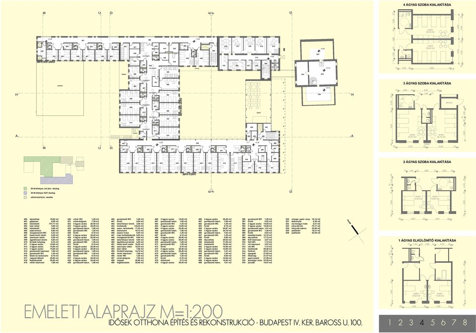 5,28 m2 ágytálmosó-tároló 4,84 m2 fürdet helyiség 8,10 m2 2 ágyas 2 ágyas 2 ágyas gondozotti kézmosó tálaló és teakonyha 8,10 m2 nappali-étkez foglalkoztató nvér kézmosó 491 490 504 506 499 494 501