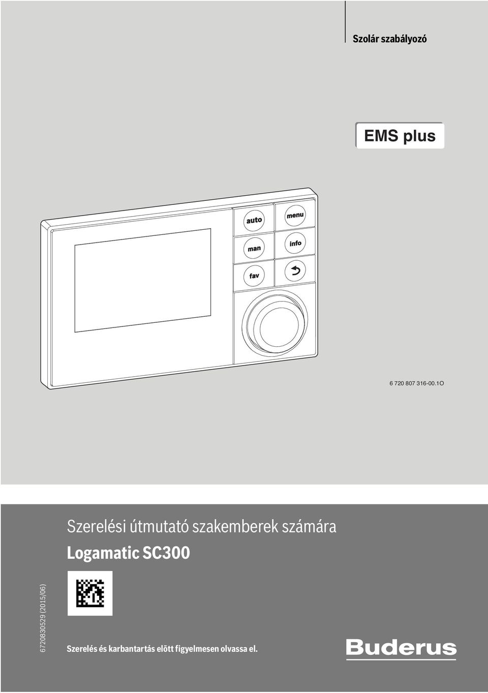 Logamatic SC300 6720830529 (2015/06)