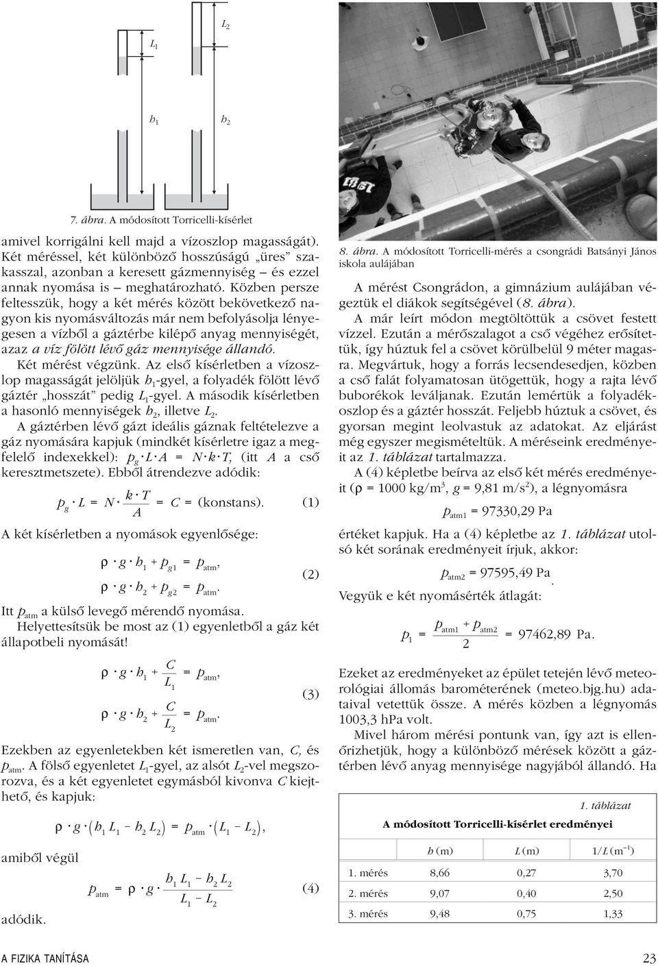 A TORRICELLI-KÍSÉRLET - PDF Ingyenes letöltés