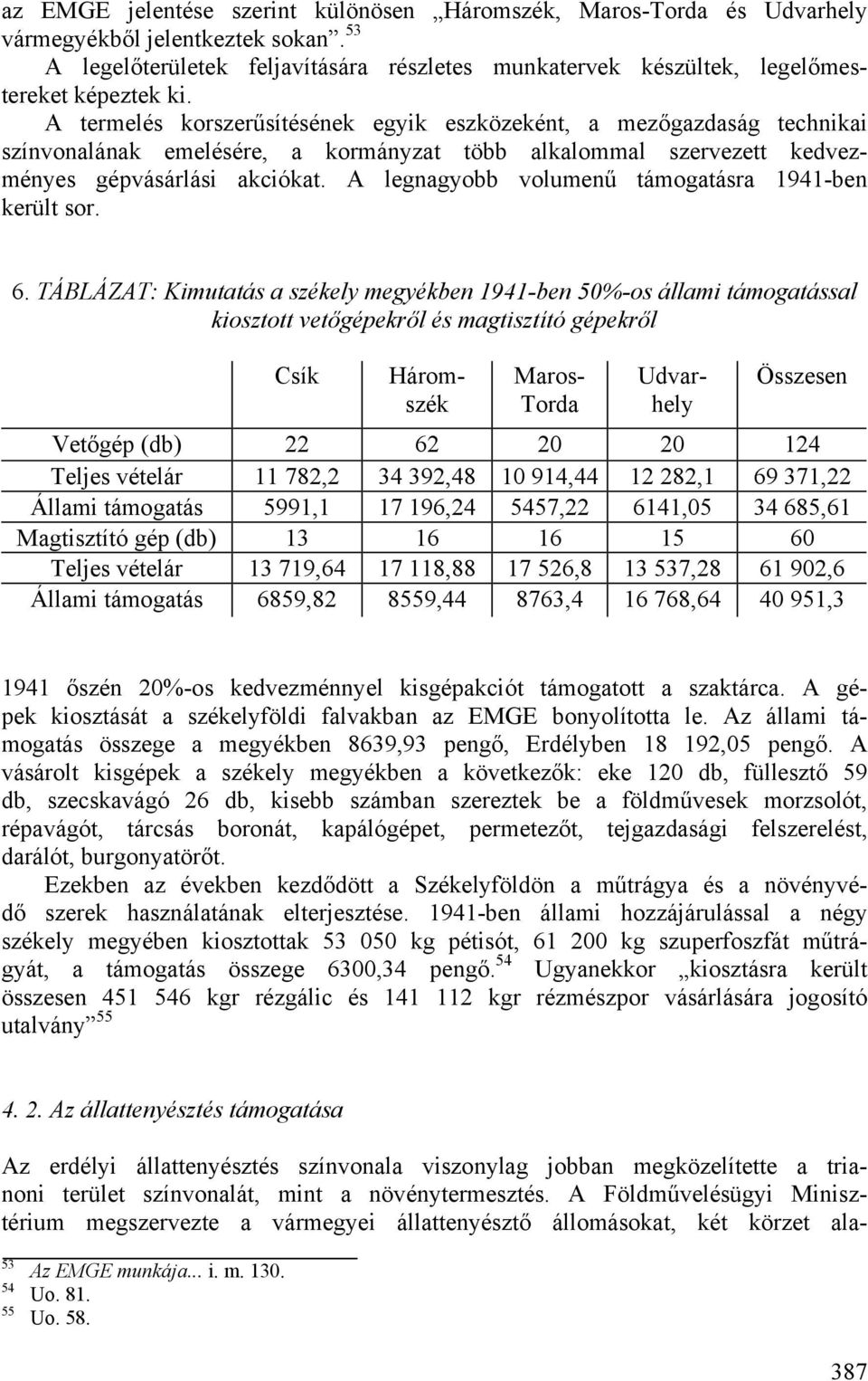 A termelés korszerűsítésének egyik eszközeként, a mezőgazdaság technikai színvonalának emelésére, a kormányzat több alkalommal szervezett kedvezményes gépvásárlási akciókat.