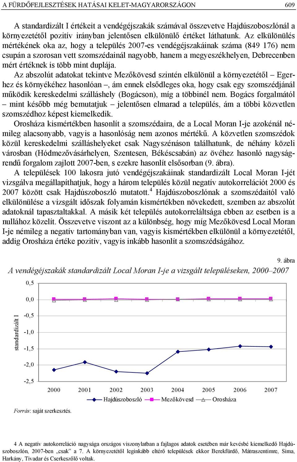 Az elkülönülés mértékének oka az, hogy a település 2007-es vendégéjszakáinak száma (849 176) nem csupán a szorosan vett szomszédainál nagyobb, hanem a megyeszékhelyen, Debrecenben mért értéknek is