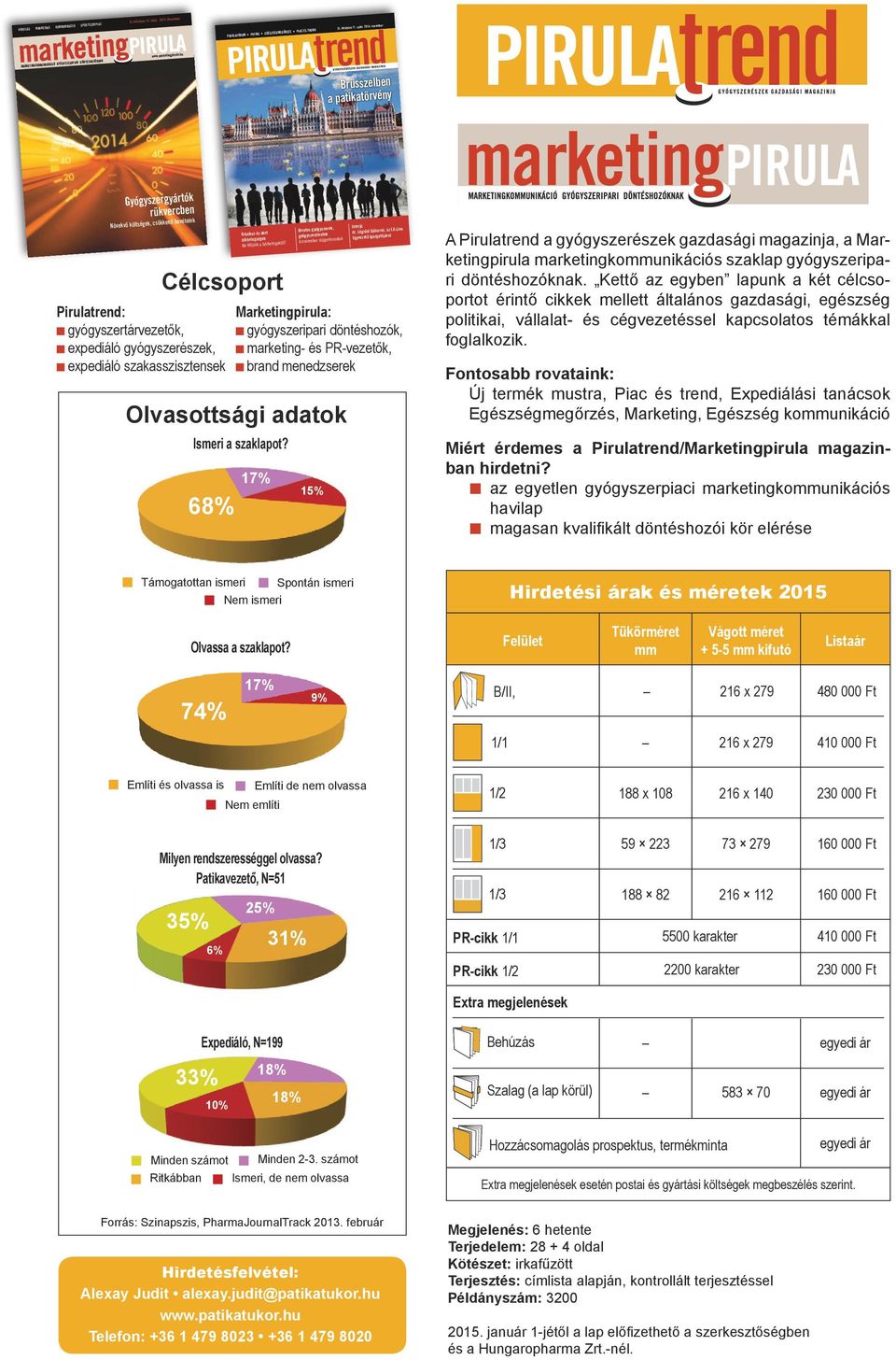 hu Brüsszelben a patikatörvény Gyógyszergyártók rükvercben Növekvő költségek, csökkenő bevételek 2014/12 december Célcsoport Pirulatrend: gyógyszertárvezetők, expediáló gyógyszerészek, expediáló