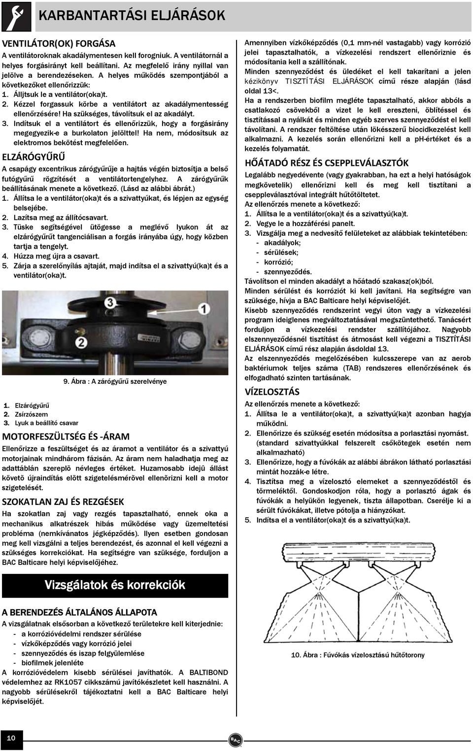 Kézzel forgassuk körbe a ventilátort az akadálymentesség ellenőrzésére! Ha szükséges, távolítsuk el az akadályt. 3.