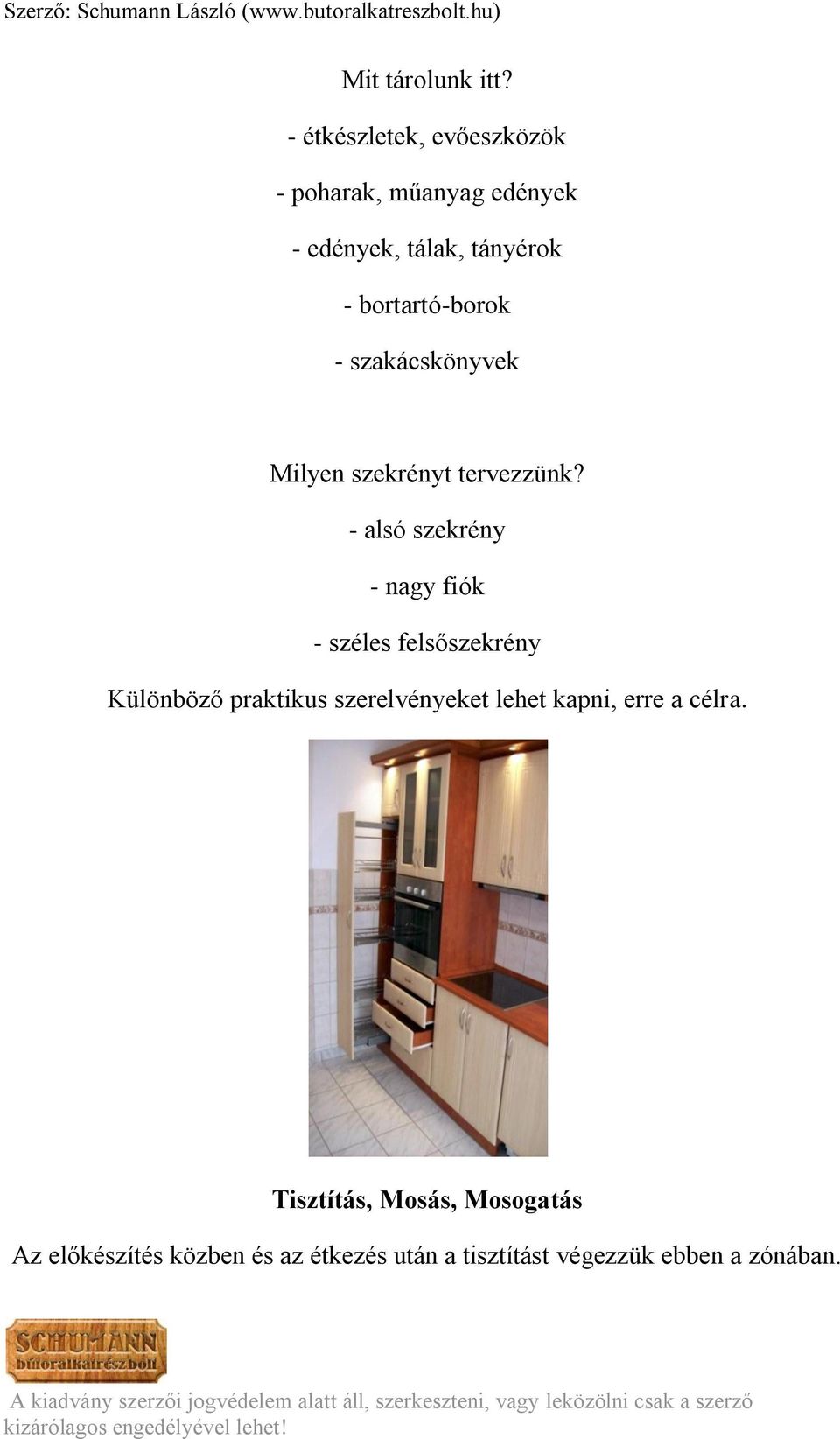 bortartó-borok - szakácskönyvek Milyen szekrényt tervezzünk?