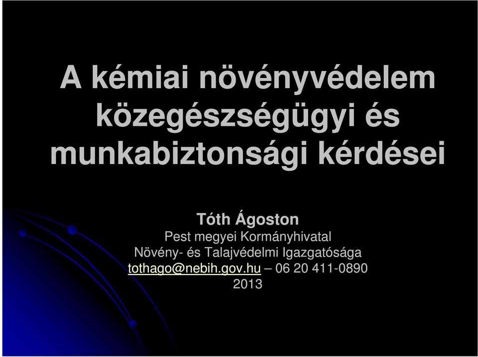 megyei Kormányhivatal Növény- és Talajvédelmi
