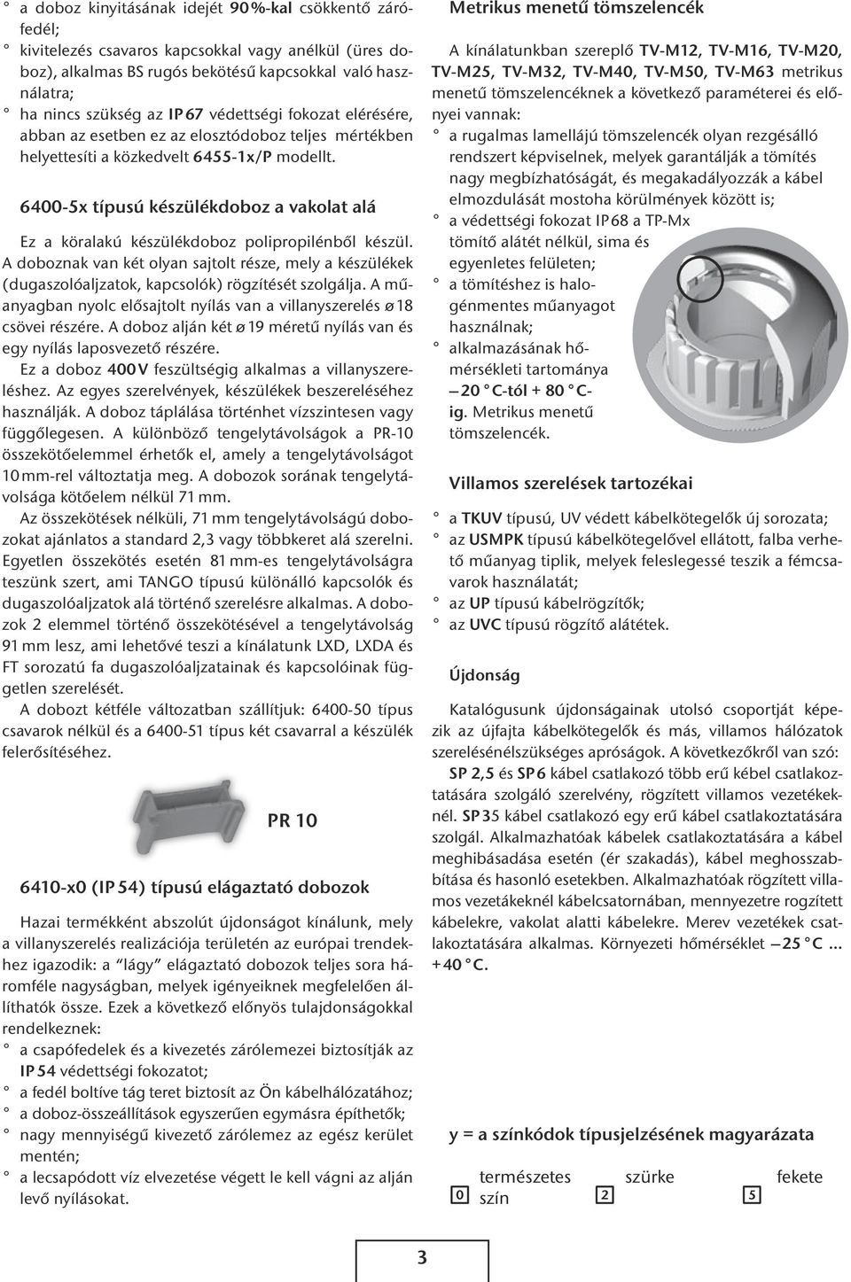 6-5x típusú készülékdoboz a vakolat alá Ez a köralakú készülékdoboz polipropilénből készül.