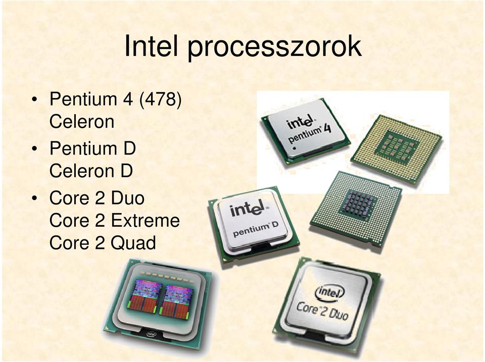 Pentium D Celeron D Core