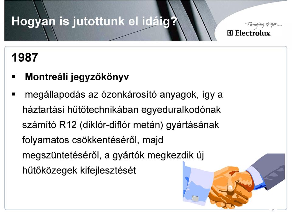 háztartási hűtőtechnikában egyeduralkodónak számító R12 (diklór-diflór