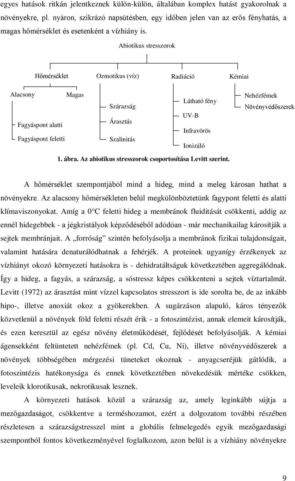 Abiotikus stresszorok Hőmérséklet Ozmotikus (víz) Radiáció Kémiai Alacsony Magas Fagyáspont alatti Fagyáspont feletti Szárazság Árasztás Szalinitás Látható fény UV-B Infravörös Ionizáló Nehézfémek