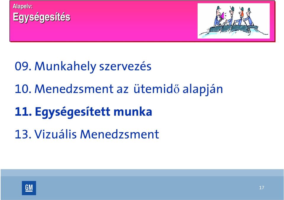Menedzsment az ütemidő alapján 11.