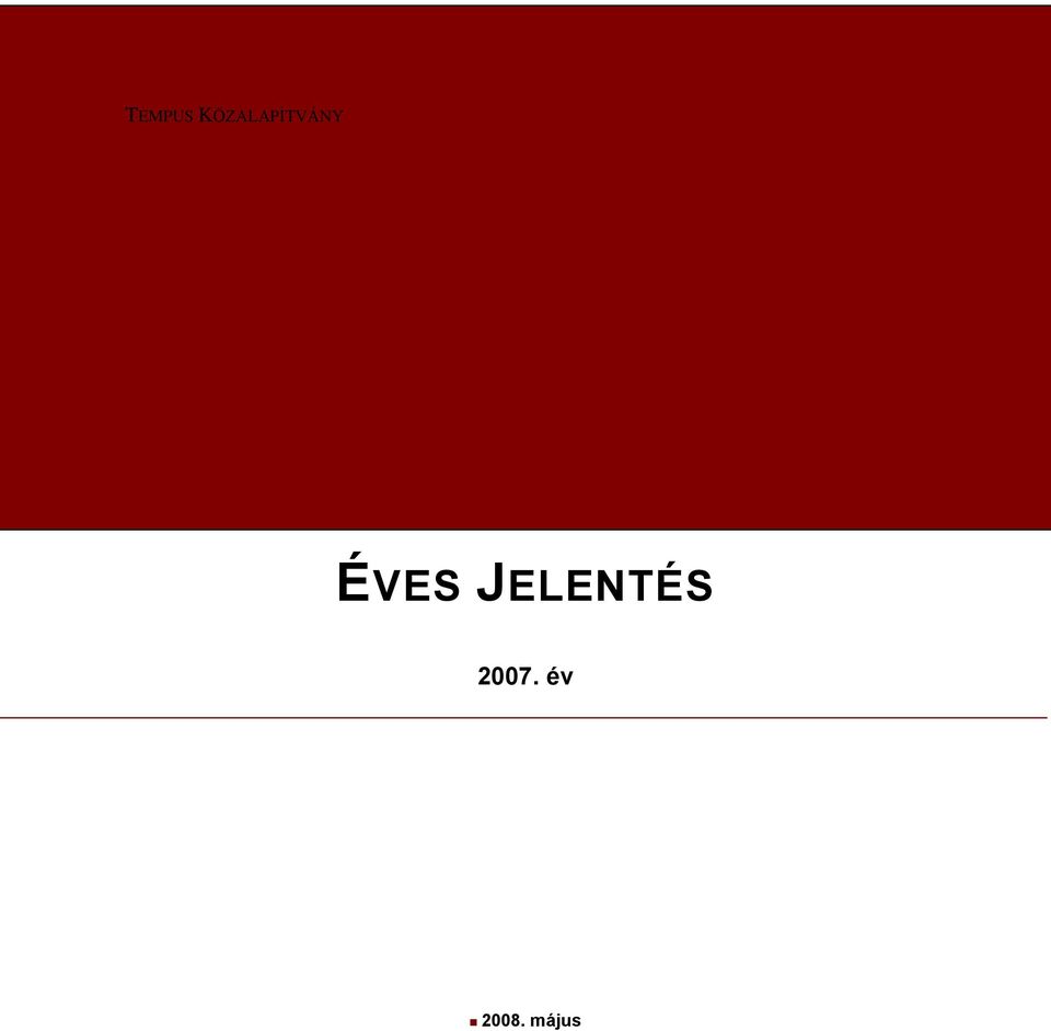 ÉVES JELENTÉS