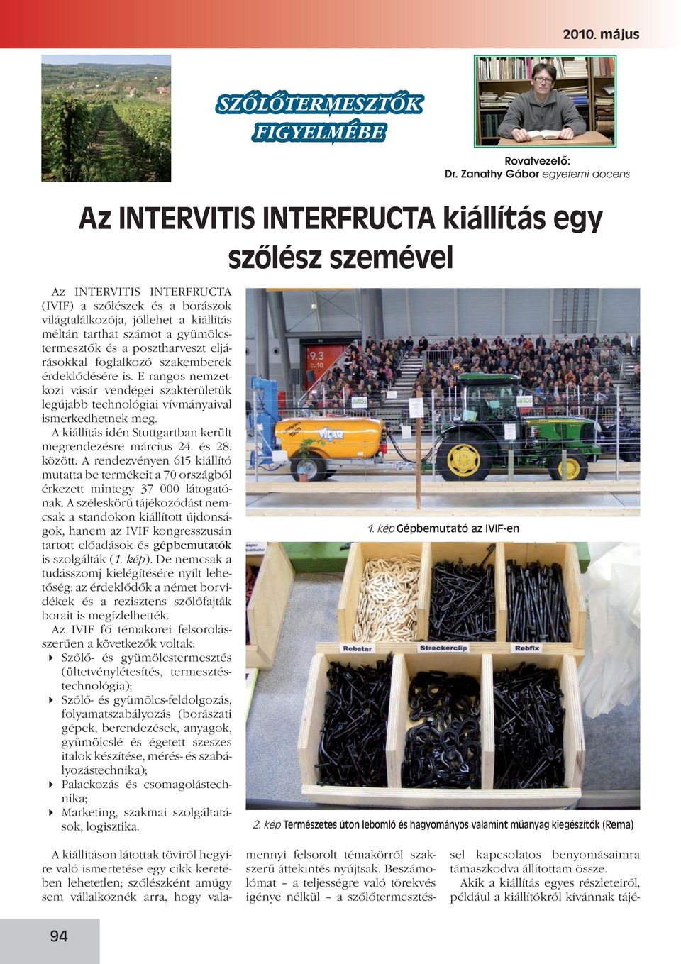 Az INTERVITIS INTERFRUCTA kiállítás egy szőlész szemével - PDF Ingyenes  letöltés