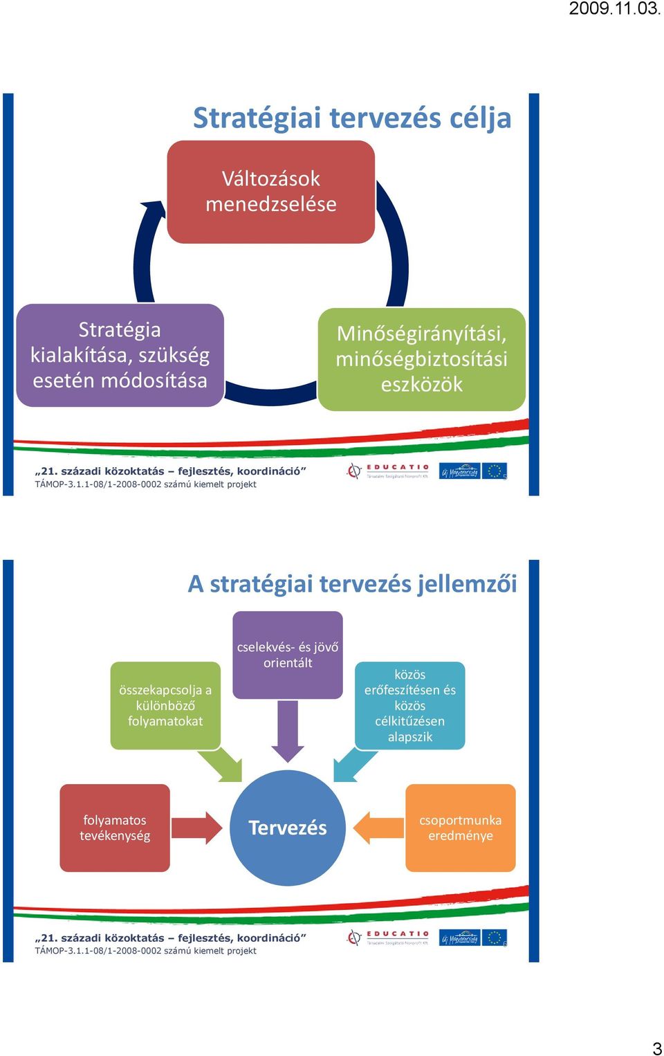 jellemzői összekapcsolja a különböző folyamatokat cselekvés- és jövő orientált közös