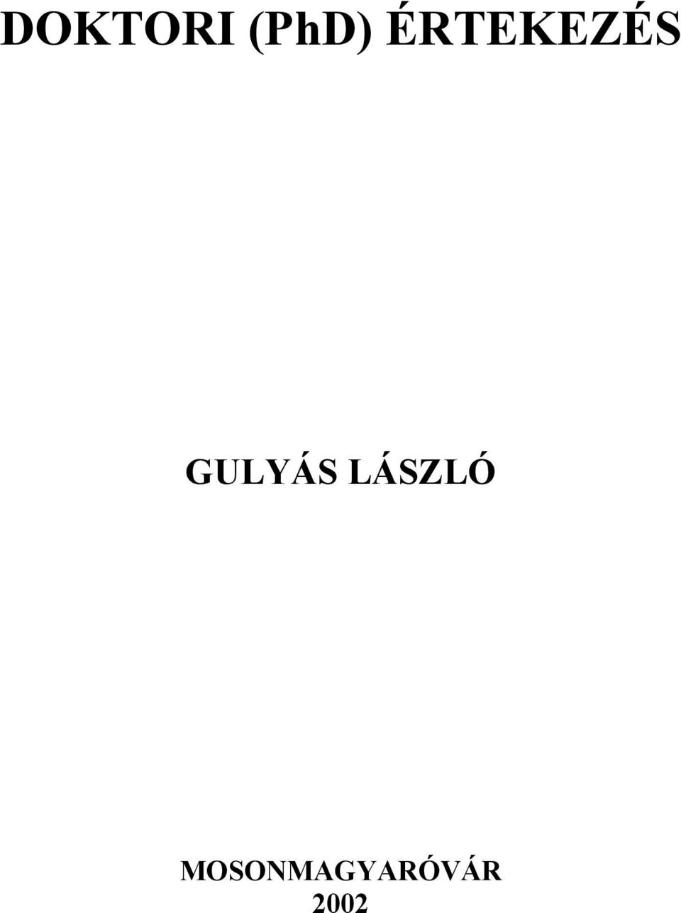 GULYÁS LÁSZLÓ