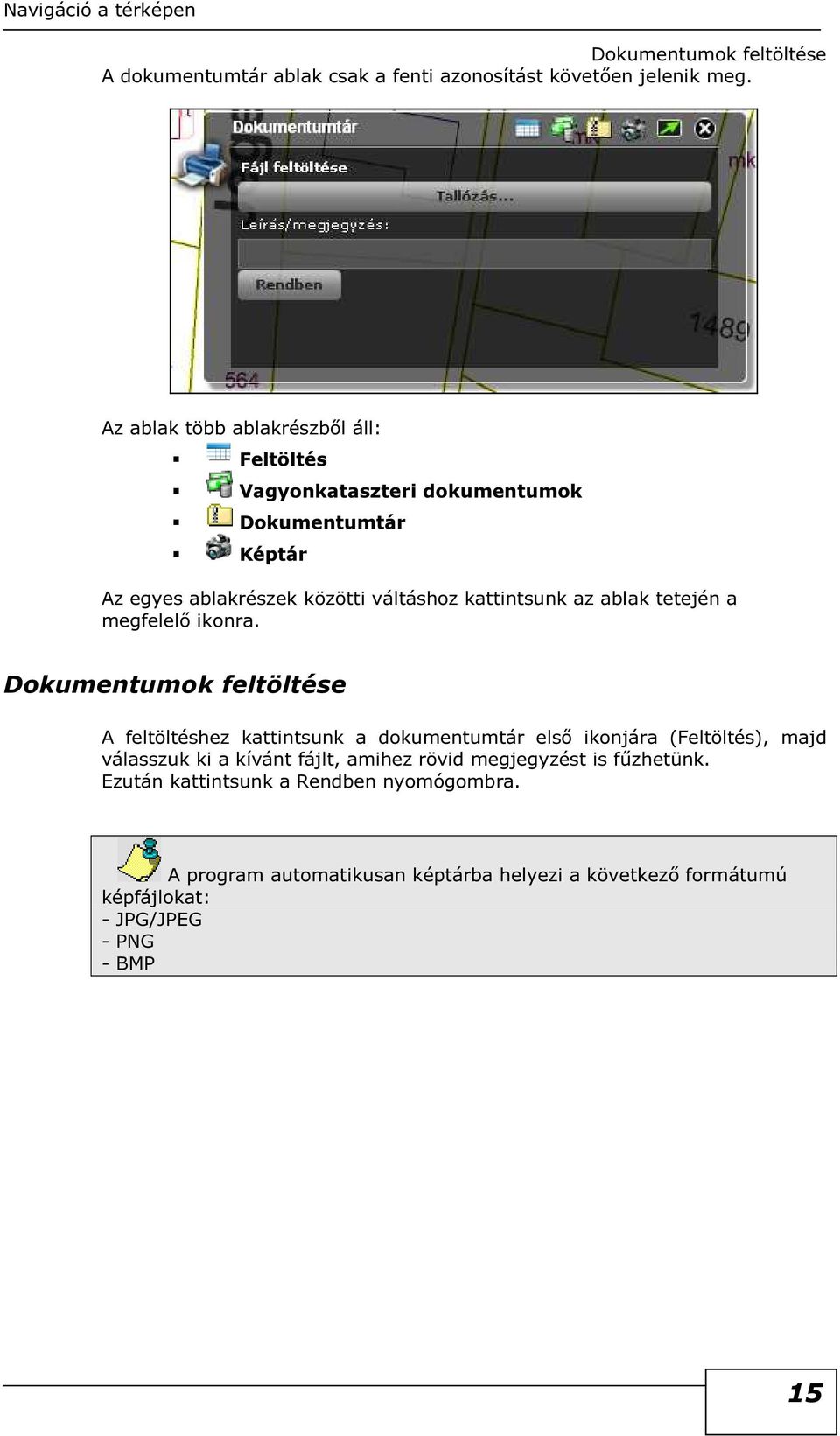 az ablak tetején a megfelelő iknra.